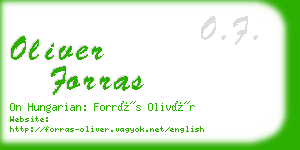 oliver forras business card
